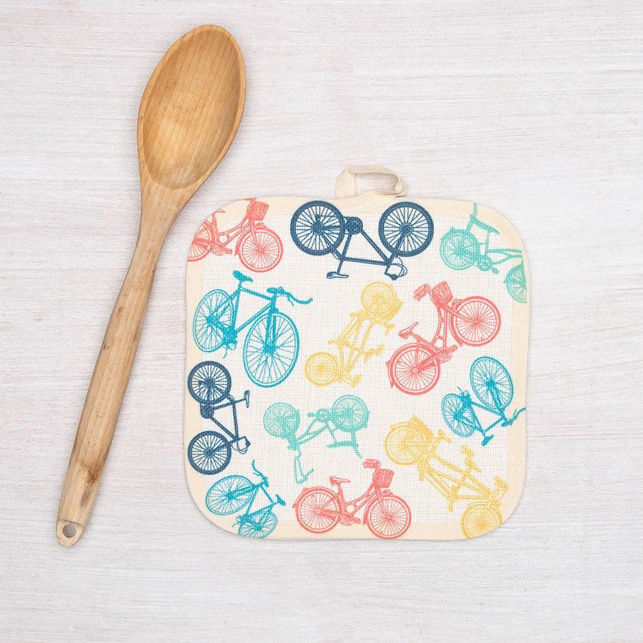 Bicycle Potholder - Heat Resistant, Machine Washable with Unique Design - Counter Couture