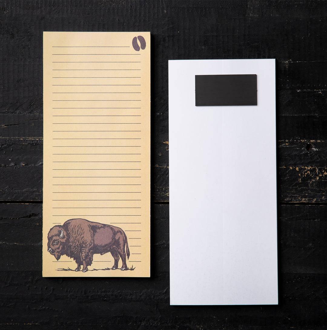Bison To Do List Pad - Magnetic Notepad with 50 Pages for Organized Grocery Trips - Counter Couture