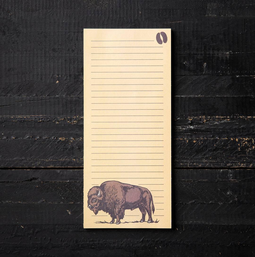 Bison To Do List Pad - Magnetic Notepad with 50 Pages for Organized Grocery Trips - Counter Couture