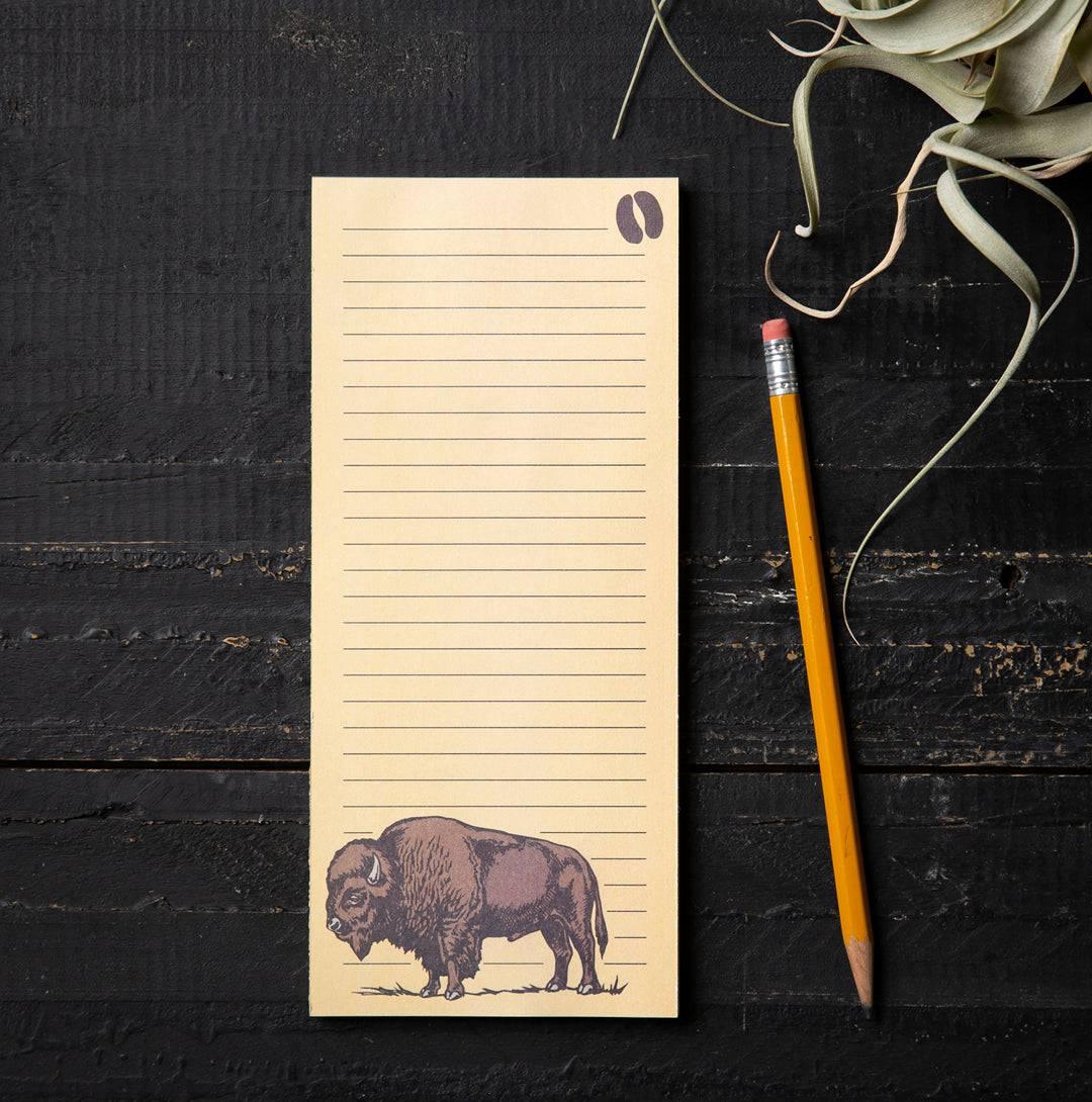 Bison To Do List Pad - Magnetic Notepad with 50 Pages for Organized Grocery Trips - Counter Couture