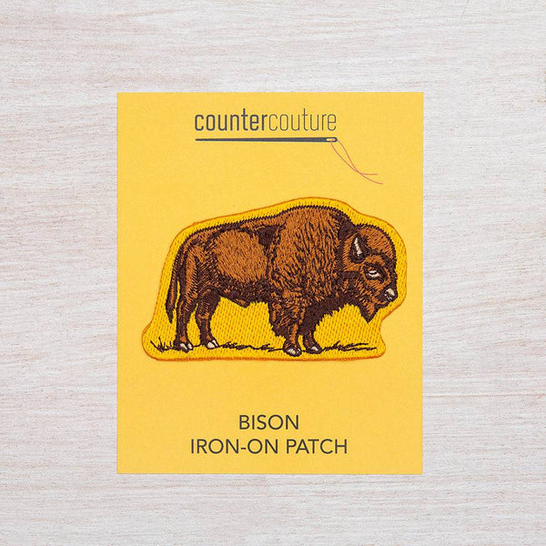 Bison Iron On Patch-Counter Couture