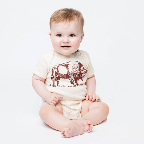 Bison Baby Bodysuit - Natural-Baby-Counter Couture