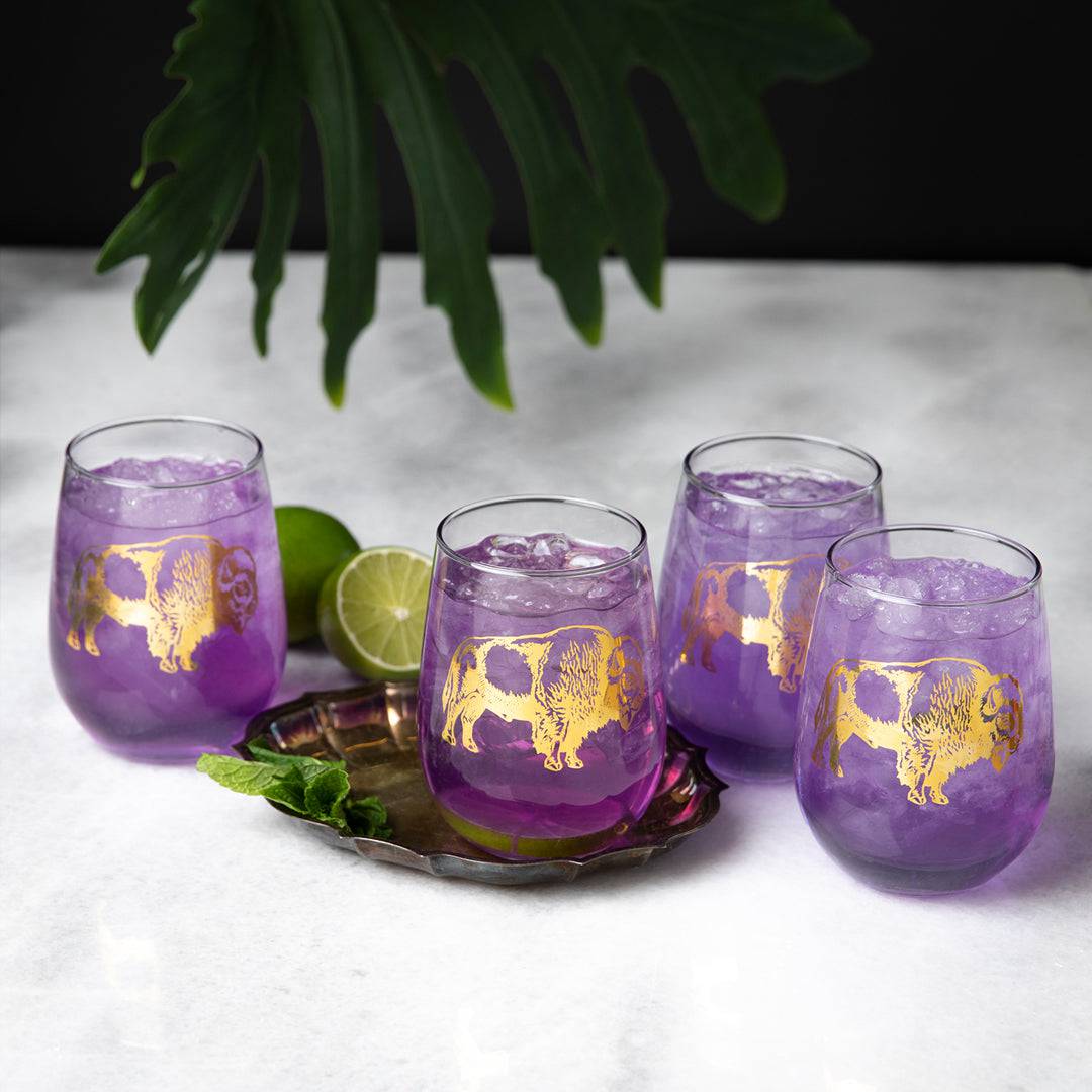 Bison Wine Glass Gift Set of 4 - Counter Couture