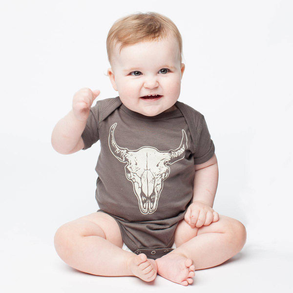 Buffalo Skull Bodysuit-Baby-Counter Couture