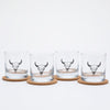 Buffalo Skull Rocks Glass set of 4-Counter Couture
