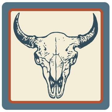 Buffalo Skull Badge Sticker - Counter Couture