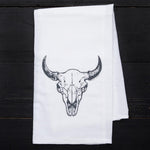 Buffalo Skull Flour Sack Towel - Eco-Friendly And Hand-Drawn - Counter Couture