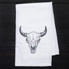 Buffalo Skull Housewarming Gift - Printed Tea Towel - Flour Sack Towel - Counter Couture