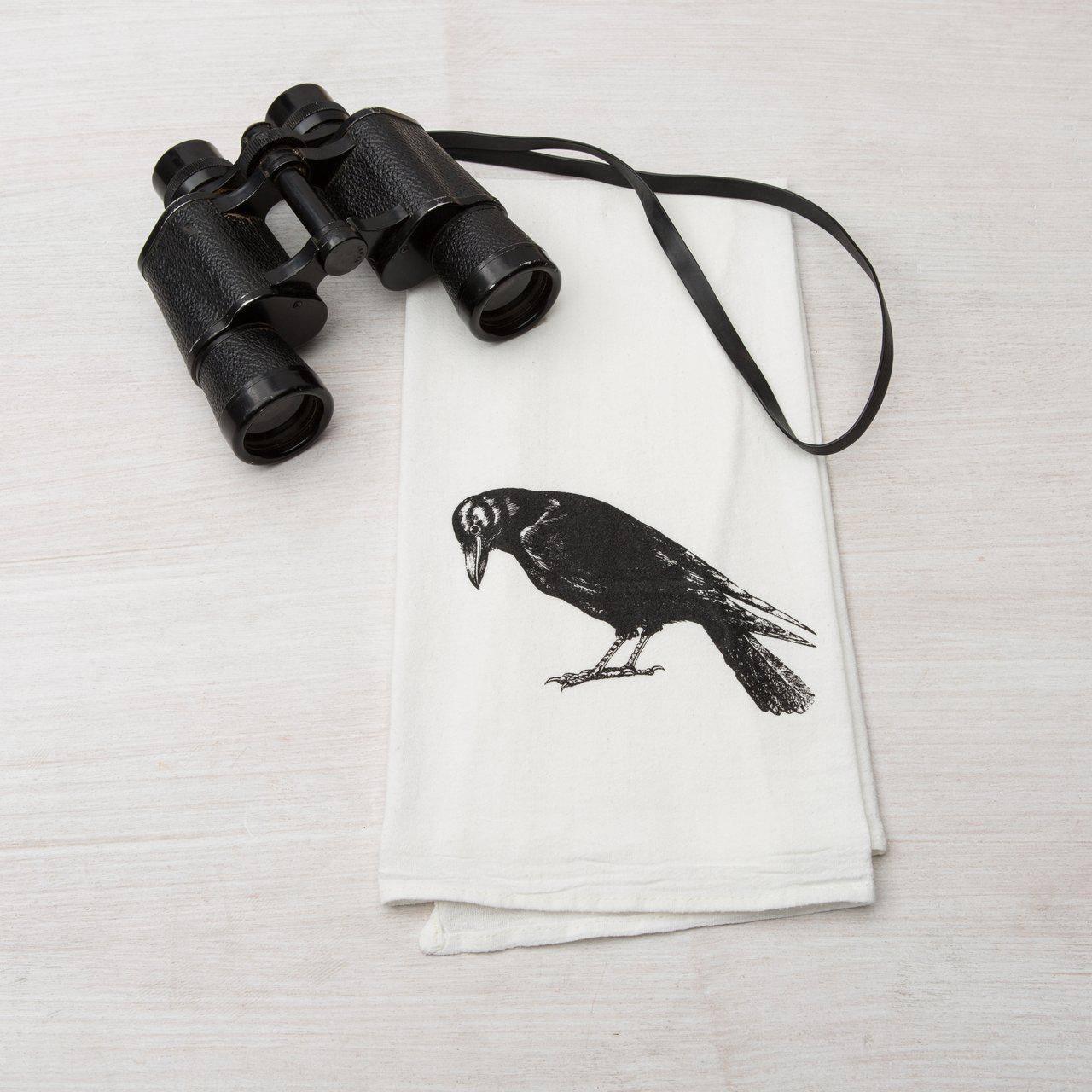 Crow Flour Sack Towel - Eco-Friendly | Hand-Drawn - Counter Couture