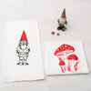 Garden Gnome Printed Tea Towel - Cottagecore Kitchen - Botanical - Counter Couture