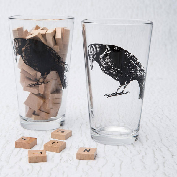 Crow Beer Glass Barware-Counter Couture