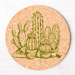 Cactus Cork Coaster - Hand-Printed - Eco-Friendly - Locally Made - Counter Couture