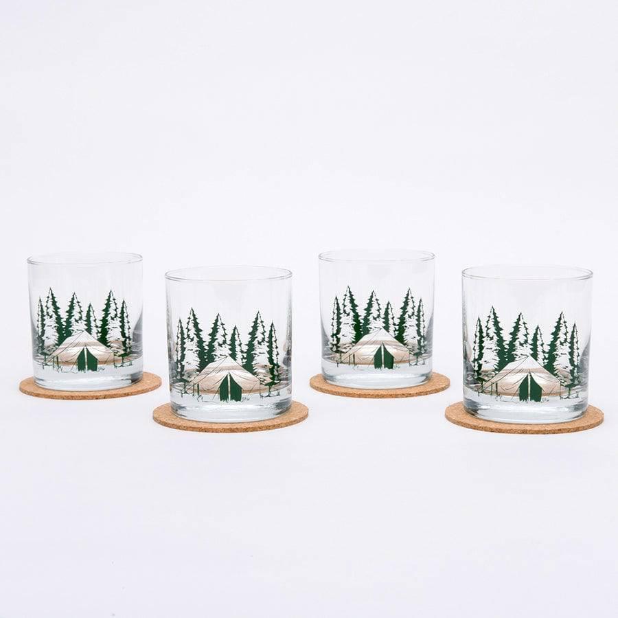 Camping Rocks Glass - 11oz Whiskey Glass - Locally Made - Counter Couture