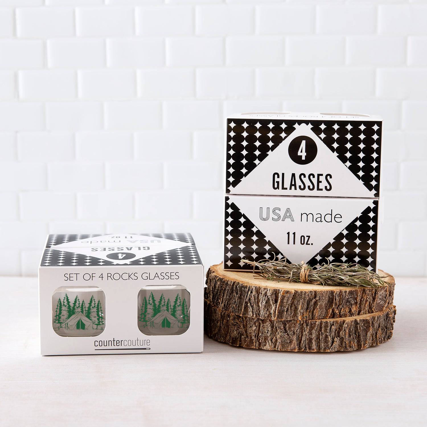Camping Rocks Glass Boxset Gift-Counter Couture