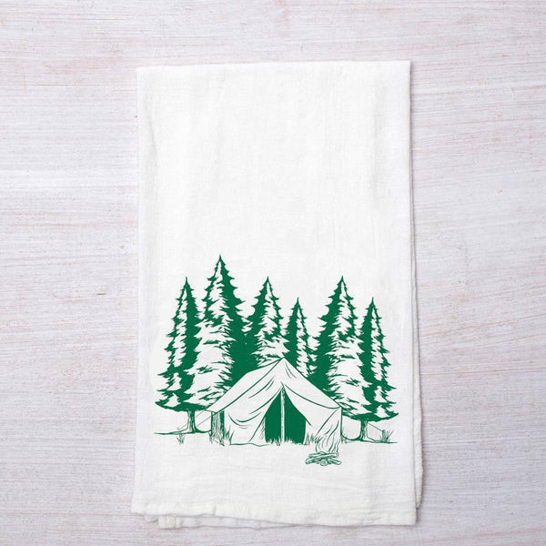 Camping Flour Sack Towel-Tea Towel-Counter Couture