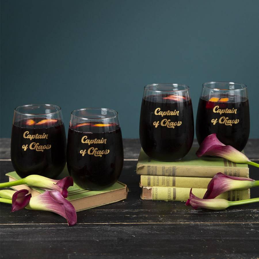 Captain of Chaos Wine Glass - Counter Couture
