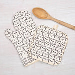Cat-Themed Oven Mitt and Potholder Set - Heat Resistant, Fun Kitchen Accessories - Counter Couture