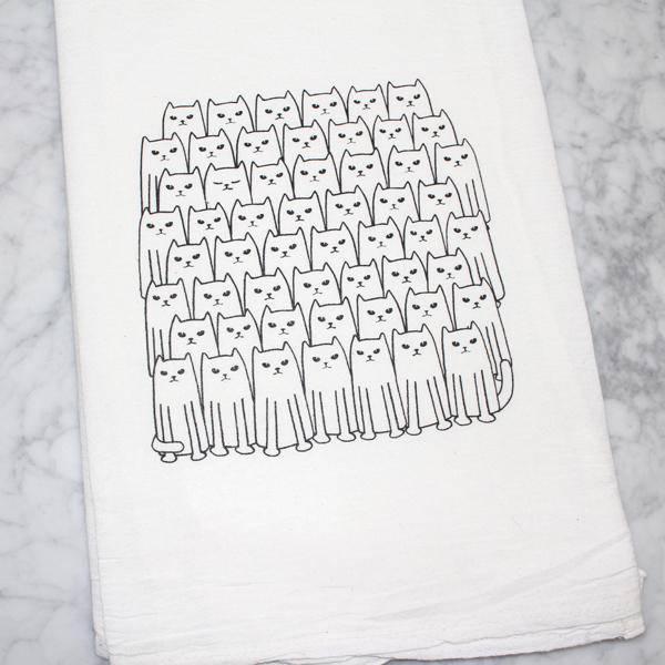 Cats Printed Flour Sack Towel - Kitchen Towel - Counter Couture