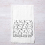 Cat and Dog Flour Sack Tea Towel Set - Eco-Friendly, Hand-Drawn - Counter Couture