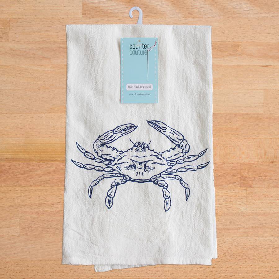 Crab Flour Sack Towel-Counter Couture