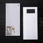 Cute Dog Magnetic Notepad - 50 Pages of Organized Grocery Lists with Fridge Magnet - Counter Couture