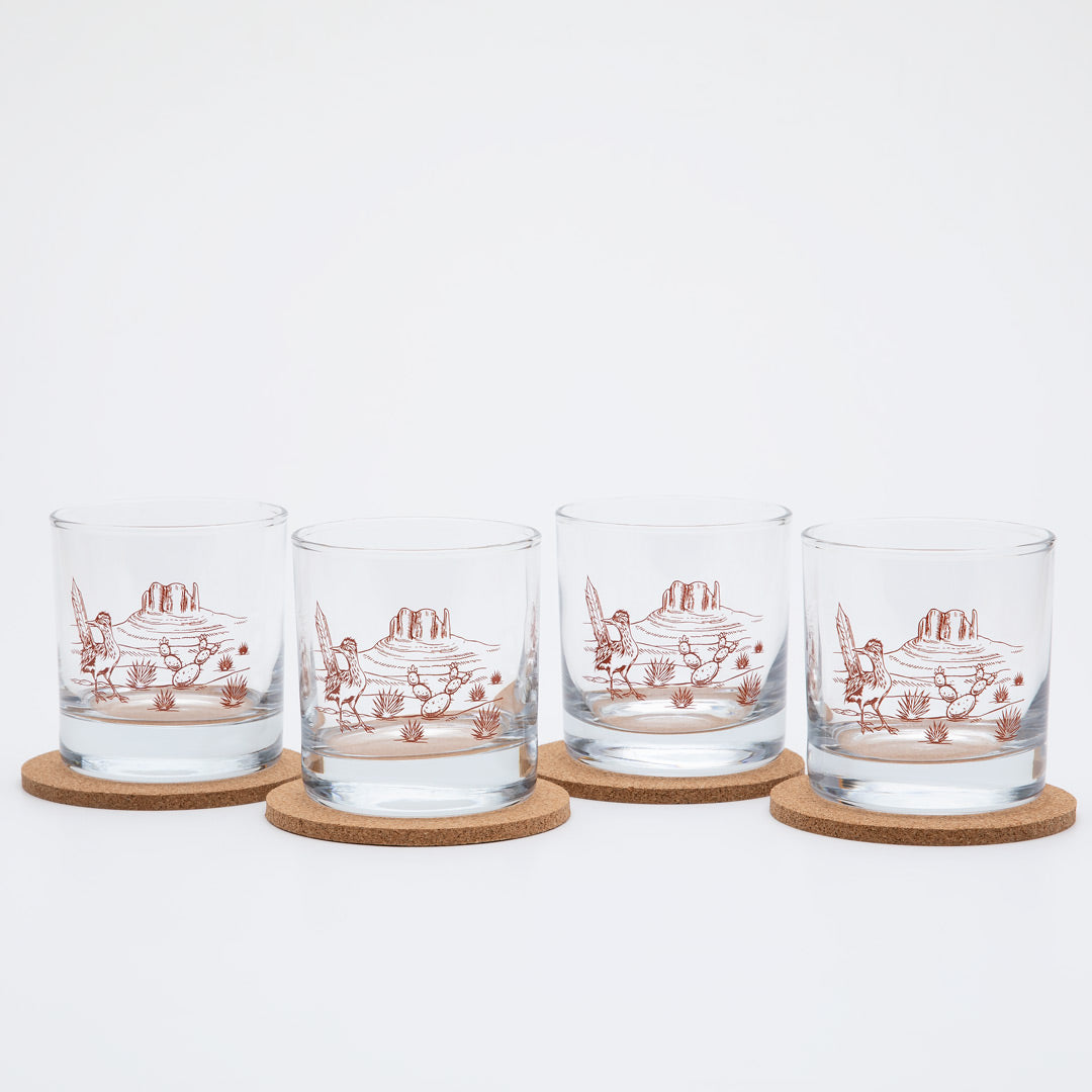 Desert Whiskey Glass Gift Set of 4-Counter Couture