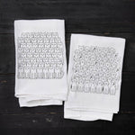 Cat and Dog Flour Sack Tea Towel Set - Eco-Friendly, Hand-Drawn - Counter Couture