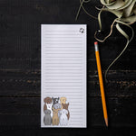 Cute Dog Magnetic Notepad - 50 Pages of Organized Grocery Lists with Fridge Magnet - Counter Couture