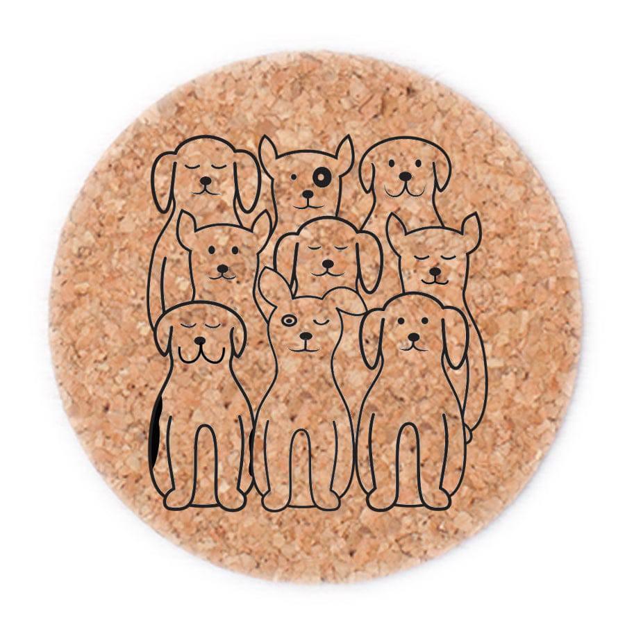Dog Cork Coaster - Eco-Friendly - Hand-Printed - Locally Made - Counter Couture