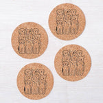 Dog Cork Coaster - Eco-Friendly - Hand-Printed - Locally Made - Counter Couture