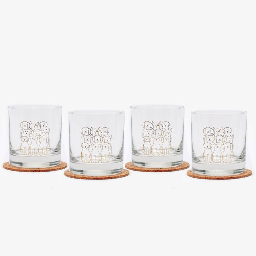 Dogs Rocks Glass - 11oz Whiskey Glass - Dogs on Dogs - Counter Couture