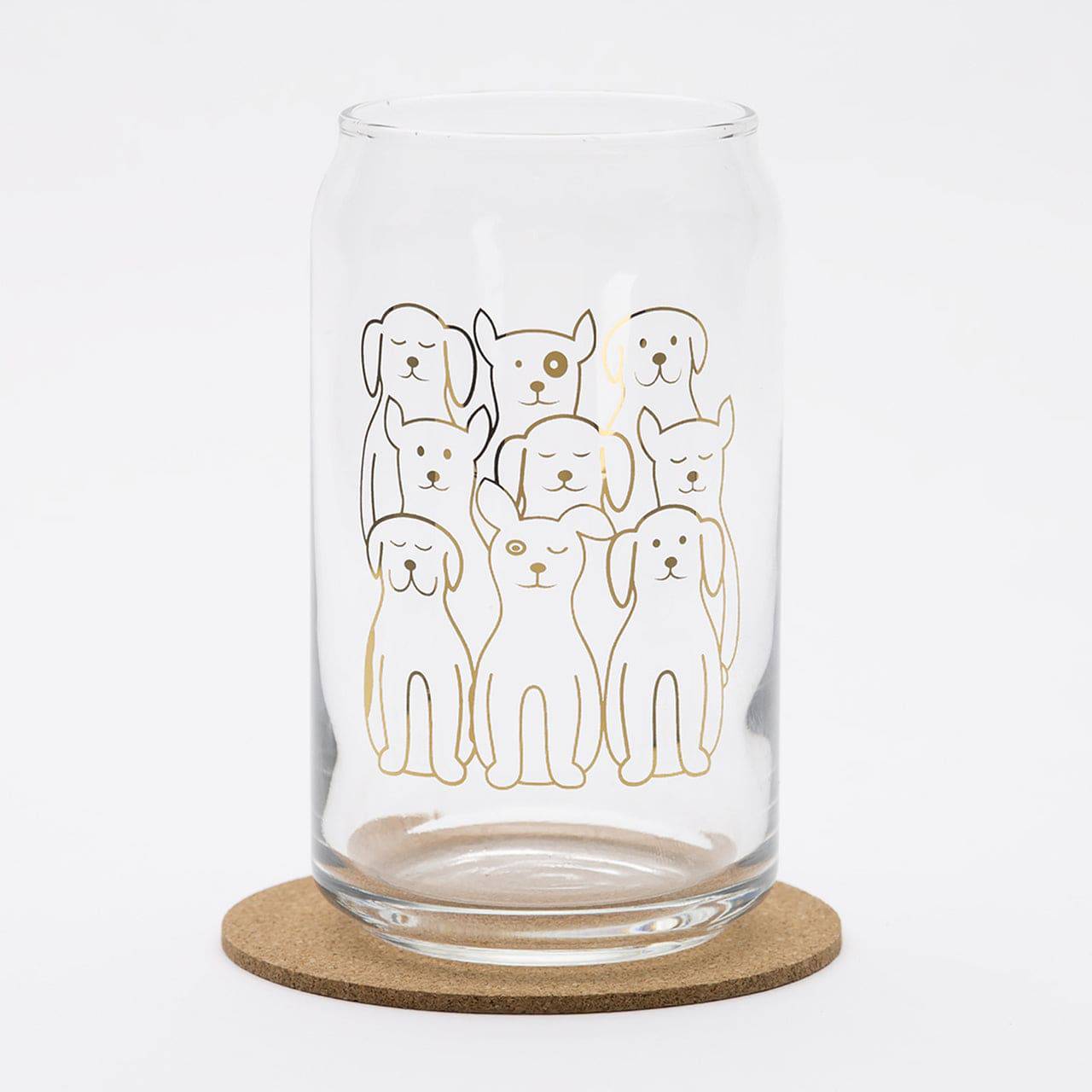 Dogs Beer Can Glass-Counter Couture