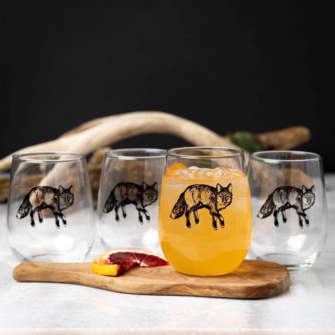 Fox Wine Glass Set of 4 - Counter Couture