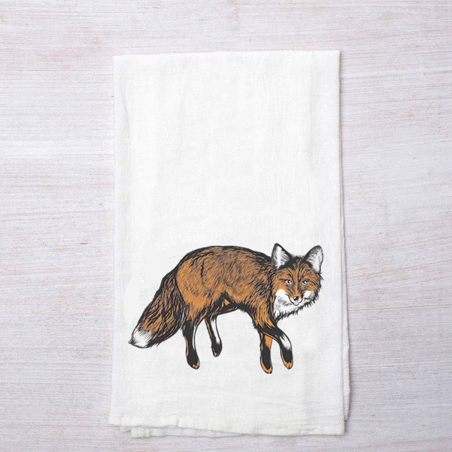 Fox Printed Flour Sack Towel - Tea Towel - Counter Couture