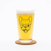 Frenchie Beer Pint Glass-Counter Couture