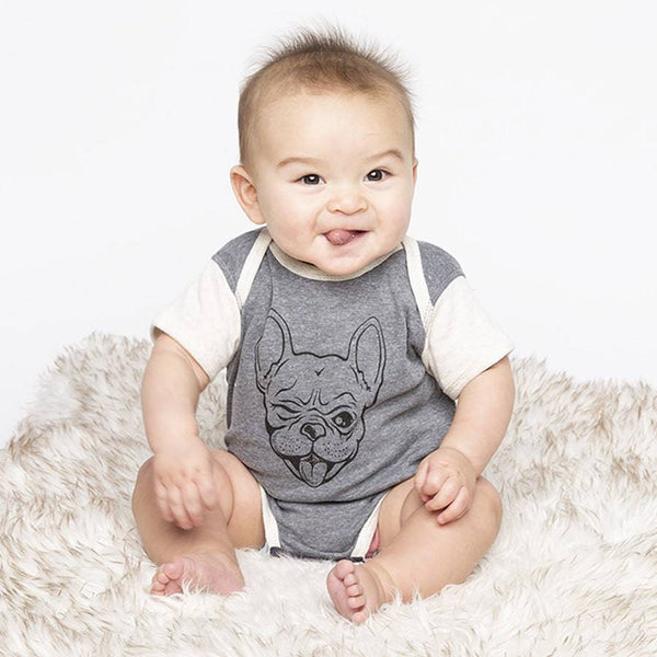 Frenchie Baby Bodysuit-Baby-Counter Couture