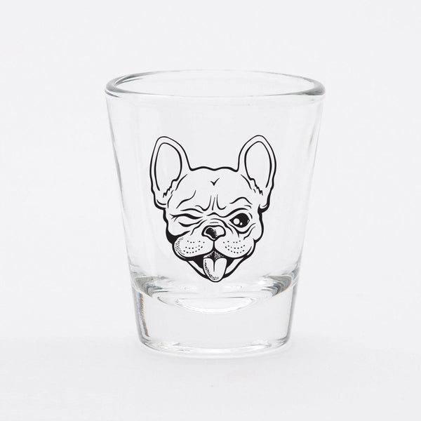 Frenchie Glass Jigger - Shot Glass -Counter Couture