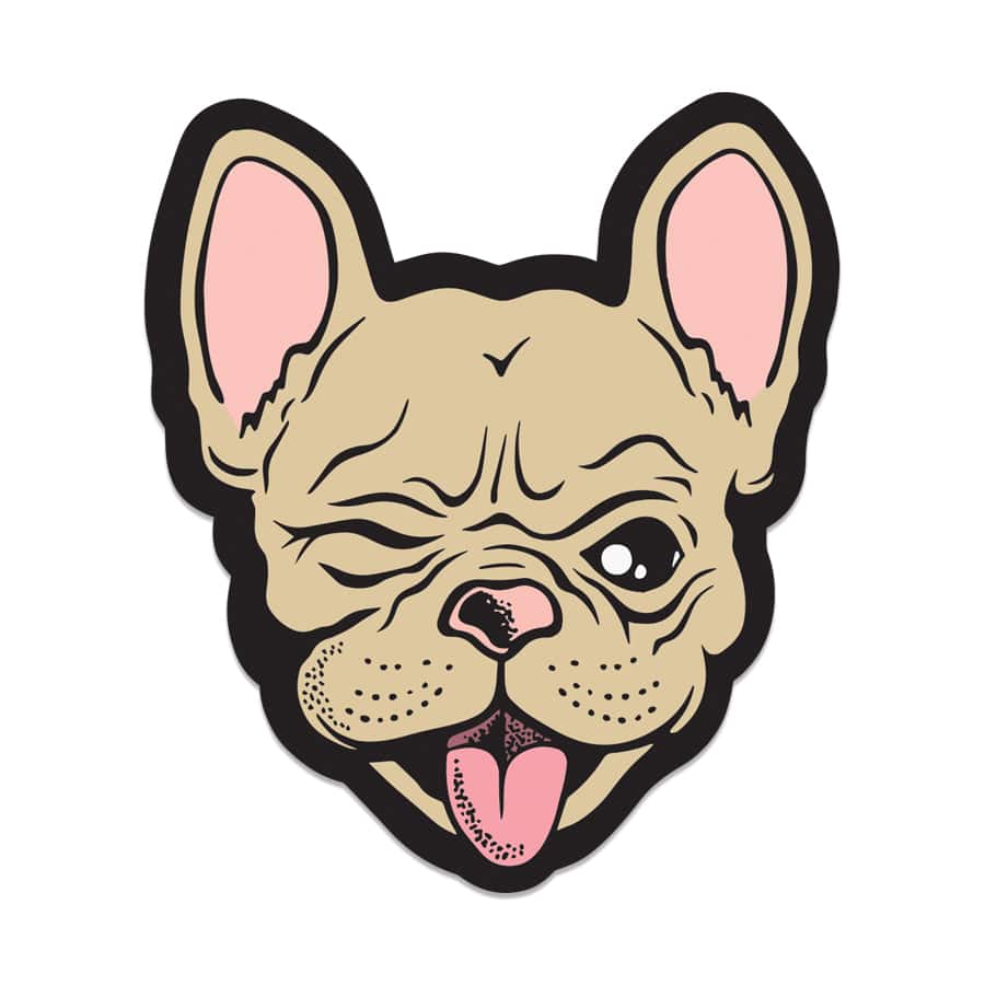 Frenchie Sticker-Counter Couture