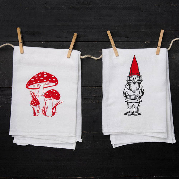 Gnome and Toadstool Tea Towel Set of 2 - Counter Couture