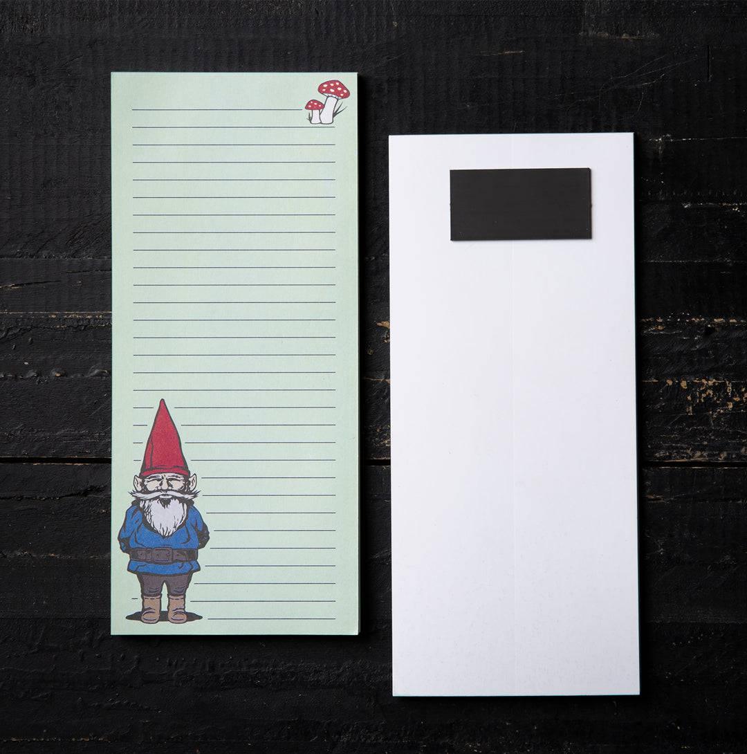 Gnome Magnetic Notepad - 50 Pages of Cute Organization for Your Grocery Lists - Counter Couture