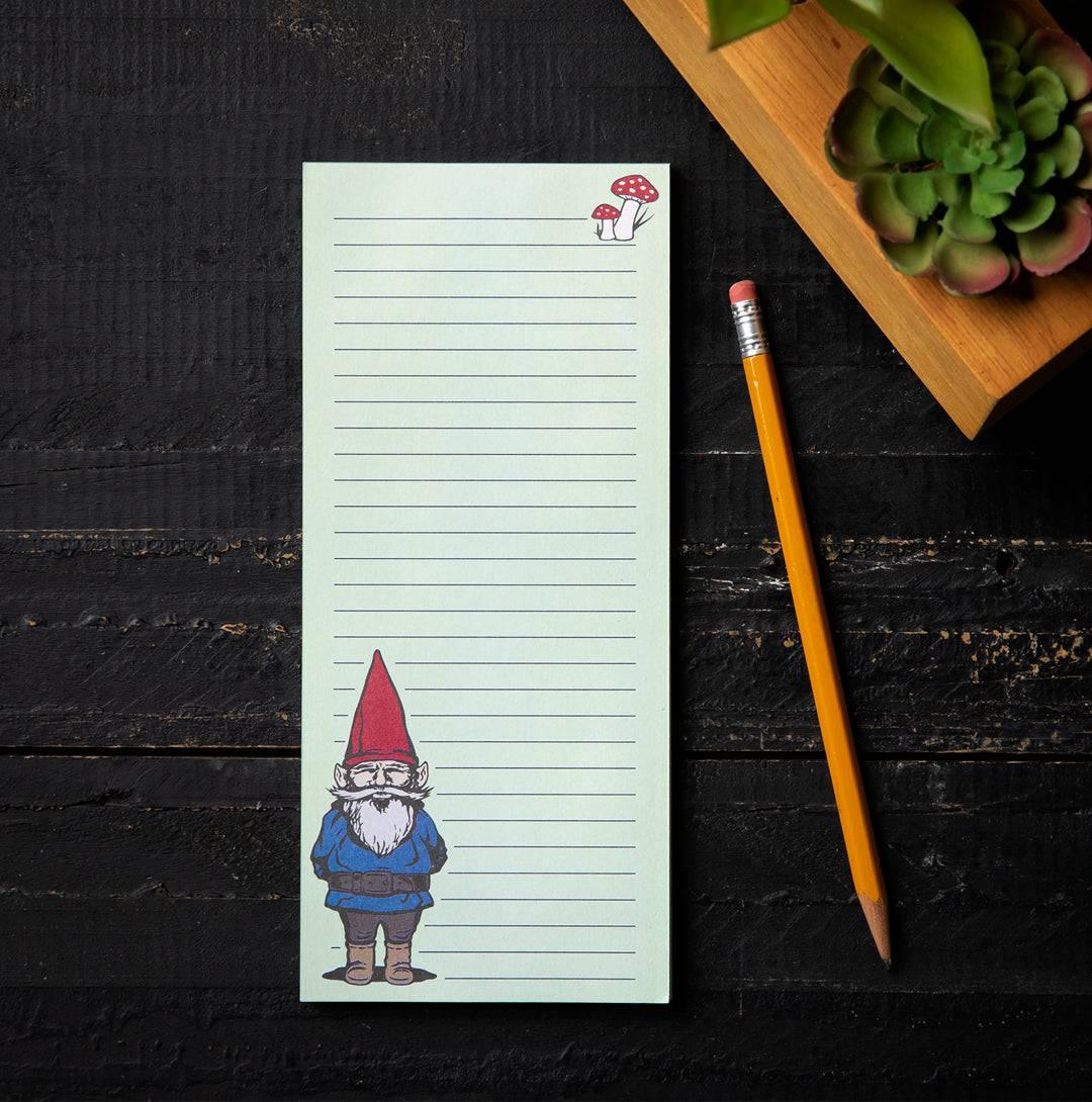 Gnome Magnetic Notepad - 50 Pages of Cute Organization for Your Grocery Lists - Counter Couture