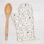 Unique Dogs Oven Mitt - Heat Resistant Up to 500°F, Cute Dog Design - Counter Couture