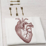 Anatomical Heart Tea Towel - Eco-Friendly Cotton Flour Sack - Counter Couture