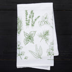 Mushroom and Herb Tea Towel Set - Set of 2, Eco-Friendly, Hand-Made - Counter Couture