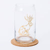 Jackalope Beer Can Glass - Gold-Counter Couture