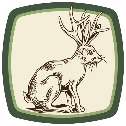 Jackalope Badge Sticker-Counter Couture