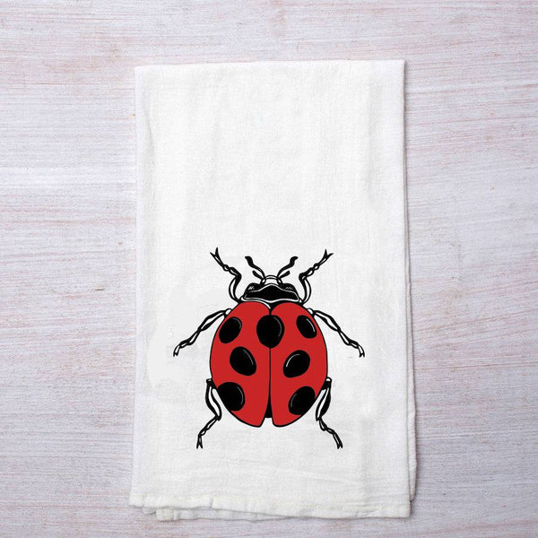 Ladybug Cotton Tea Towel - Home Decor - Cottagecore Kitchen - Dish Towel - Counter Couture