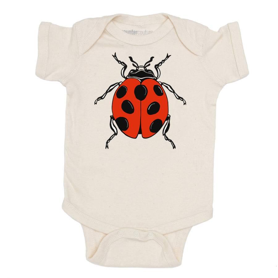 Ladybug Baby Bodysuit - Eco-Friendly, Hand-Drawn, 3-18 Months - Counter Couture