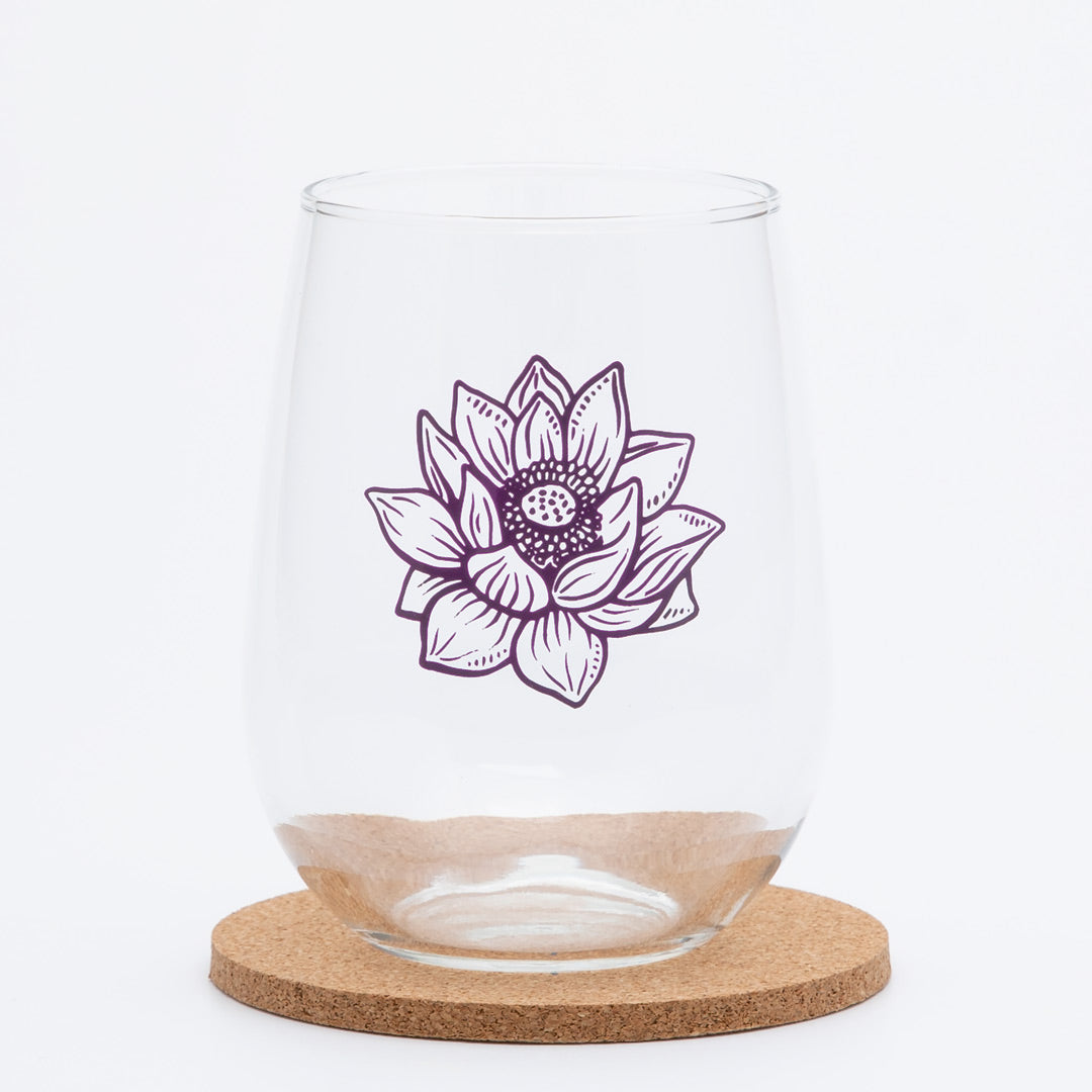 Lotus Flower Stemless Wine Glass - Counter Couture