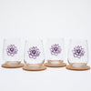 Lotus Stemless Wine Glass Gift Set of 4 - Counter Couture